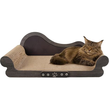 Griffoir pour Chat XXL - Grattoir Chat 68cm Design Canapé - Carton Ondulé Renforcé - pour Lit Chats et Salon (1/5)