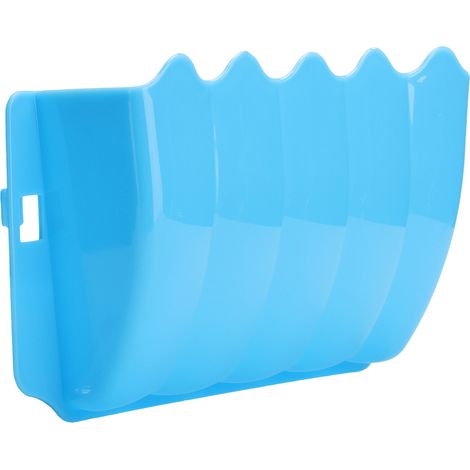 1 mangeoire pour petits animaux, support à herbe, bac de rangement en plastique, bleu, 24,5 × 15,8 × 5,2 cm (1/5)