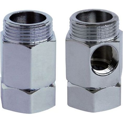 Coppia distanziali con ghiera girevole 3/4”×3/8” cromati  Tecom