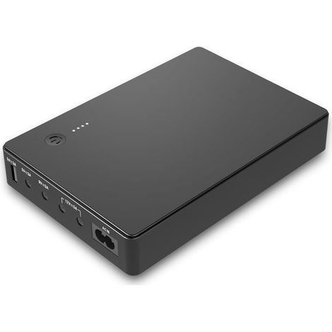 Mini UPS Alimentation sans Interruption pour Routeur, Modem, Caméra avec Entrée AC Sortie USB 5V DC 5V 9V 12V 3A (74 Wh) (1/5)