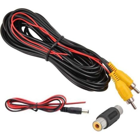 Câble vidéo rallonge RCA - - 20m - Prise phono - Connecteur plug - Fil de détection rouge - Nickelé - Plug and Play