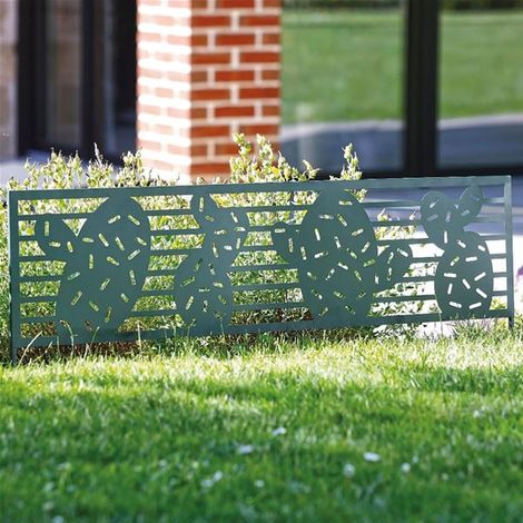 Metallrand zum Pflanzen Kaktusrand 0,40x1m Blau-Grün - Nortene