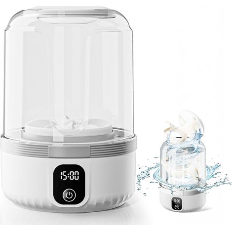 Mini Lave-Linge 1,5L Rechargeable – Lavage de Petits Vêtements, Compact pour Appartement, Dortoir, Camping, Voyage et Séjours en Hôtel (1/5)