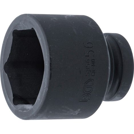 BGS Llave de vaso de impacto hexagonal Cuadrado interior de 25 mm (1") SW 56 mm - 5856 (1/4)