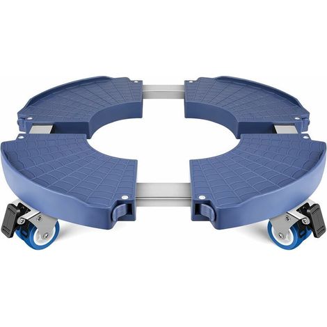 Porte Plante a roulettes, Support Plante 40-58cm Réglable pour Pot de Fleur Pied de Parasol - Plateau Roulant pour Intérieur à Extérieur, Capacité de Charge 150 kg