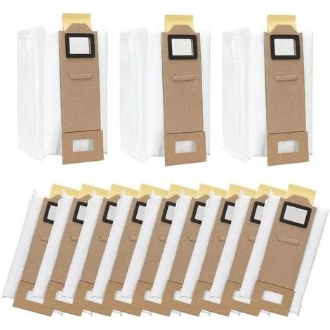 pair 12 Sacs à Poussière pour Roborock S7 S7 Plus S7 Max T7s T7s Plus, Sac d'Aspirateur de Remplacement pour Roborock Station d'Aspiration (1/4)