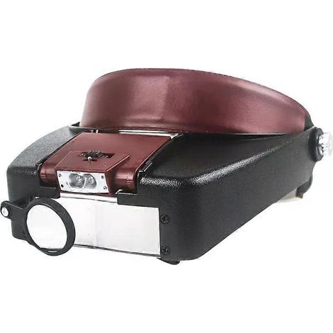 10-fache Vergrößerungsbrille, leichte Kopfbandlupe für Brillenträger mit LED-Beleuchtung, Lupenmikroskop, Kopfbefestigungslupe (1/4)