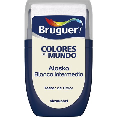 Bruguer Tester Colores del Mundo Pintura para paredes monocapa Alaska Blanco Intermedio 30 ml