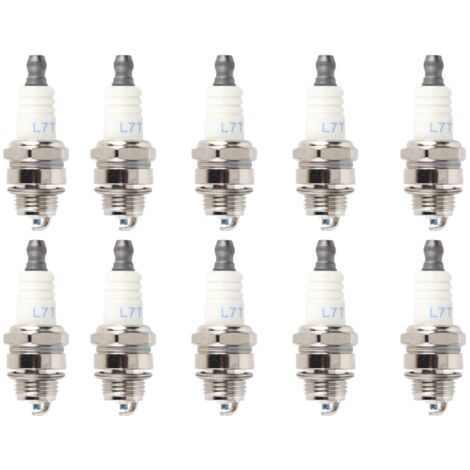 Pack of 10 Spark Plugs for Chainsaws and Lawnmowers - (1/4)