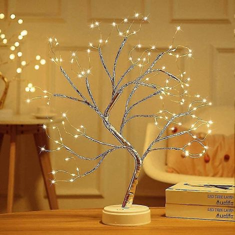 Guirlande lumineuse LED blanc chaud USB pour bonsaï, réglable (1/2)
