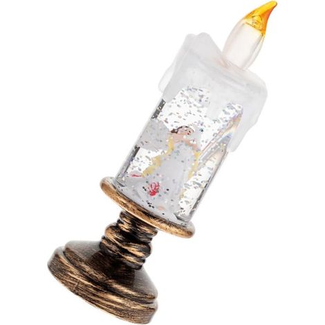 1 bougie de Noël LED, boule à neige lumineuse, bougies sans flamme, décoration de Noël (ange) (1/5)