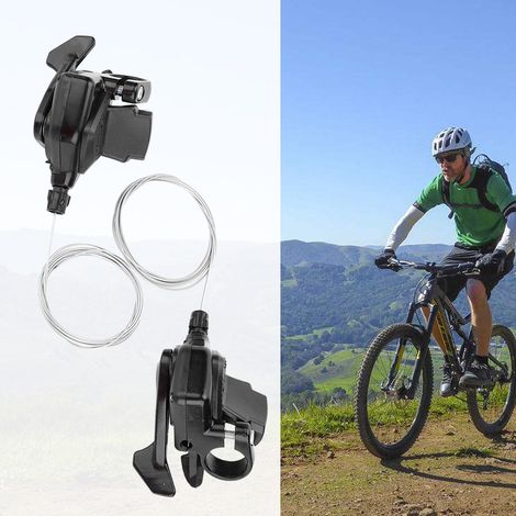 1 Paire de Manettes de Dérailleur Vélo 3x9 Vitesses, Compatible Triple Plateaux (Gauche/Droite) (1/5)