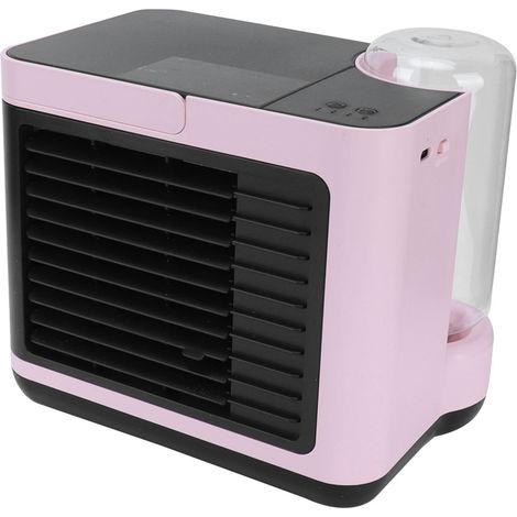 Mini climatiseur de bureau avec veilleuse, chargement USB, purificateur d'air à ions négatifs pour la maison (rose) (1/5)