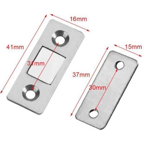 Verrou De Porte - Aimant Métallique - Pour Portes Intérieures Et Extérieures - 37 G (1/4)