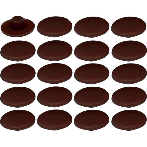 20x Cache vis en plastique 4 x 2,7 x 11,8mm Confirmat Meuble Capuchon Bouchon Trou Protection Universel, acajou