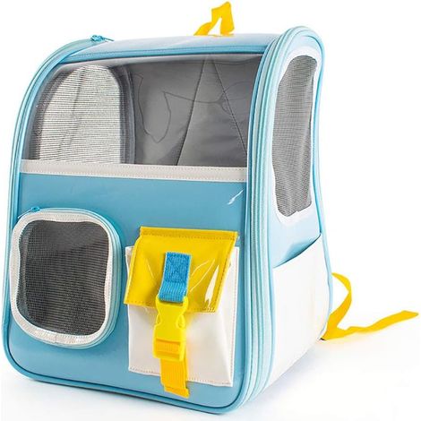 Sac à dos de transport pour petit chien, chat, animal de compagnie, sac à dos de transport pour petit chien, chat, lapin pour randonnée, vélo, camping, voyage, utilisation en extérieur (1/5)