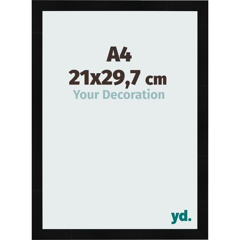 yd. - Cadre photo A4 21x29.7 - Noir Brillant - MDF - Pisa (1/5)