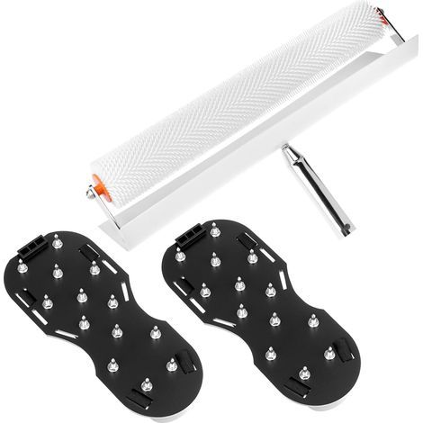 1 Kit Outil De Lissage, Rouleau 50cm, Pointes 14mm, Chaussures À Pointes, Pour Sol Epoxy (1/5)