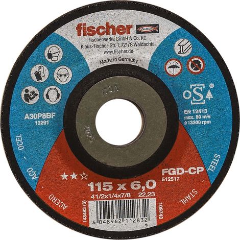 Disque 115 x 6 x 22,23 Carbon Nylon Épais Noir Meuleuse d'angle (1/2)