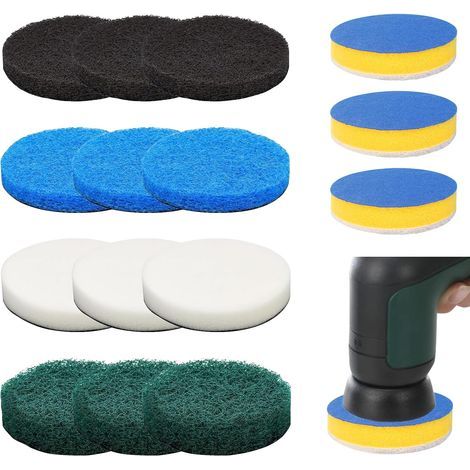15-Piece Cleaning Pad Set, Compatible with Bosch 6033, Nylon Fiber and Emery Board, for Kitchen and Delicate Surfaces (1/5)