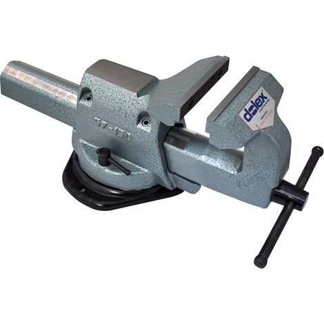 Dolex – Étau réglable acier au chrome molybdène – Ouverture 240mm – Capacité de serrage 21,5kg – Base tournante 360° pour travaux intensifs (1/2)