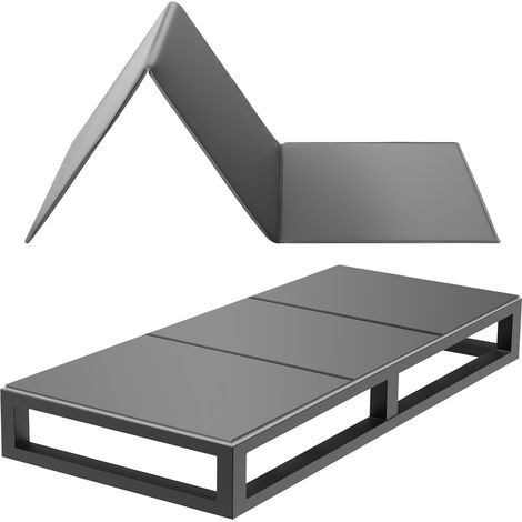 VEVOR Sommier a Lattes Pliable, 190,5x96 cm, Planche de Lit Bunkie sous Matelas, Sangles Auto-agrippantes, Âme en PP, Housse en Tissu Oxford 600D, Anti-affaissement pour Lits Superposes Twin Size (1/5)