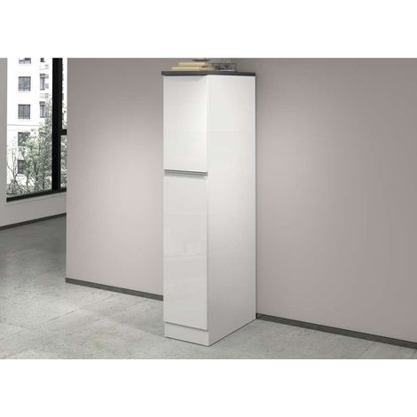 Mobile Portaspezie Bianco/Report 30x60x164 cm - Colonna Dispensa da Cucina (1/5)