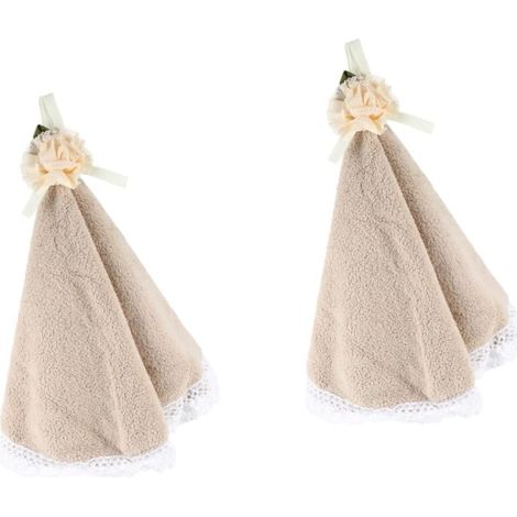 Pièces Lingettes Rondes De Toilette Séchage À l'eau Chenille avec Cuisine Et Chambre Coucher Lingette Polaire Petite Serviette 2 (1/3)