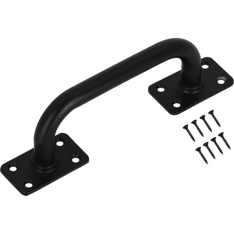 Manilla para puertas correderas, puertas de muebles, acero, negra, 200 (1/5)
