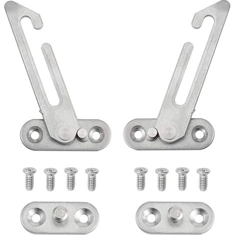 Lot de 2 lève-vitres en PVC – Acier inoxydable 304 – avec vis – pour fenêtres gauche et droite (1/4)