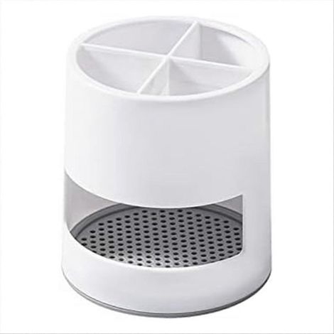 Étagères séparées, boîtes de rangement pour dentifrice à brosse à dents de salle de bain, blanches (1/5)