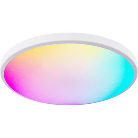 LED-Deckenleuchte, vollfarbig dimmbar, Farbtemperatur 2700–6500 K, geeignet für Schlaf- und Wohnzimmer, runde LED-Leuchte, weiß, 1 Stück (1/5)