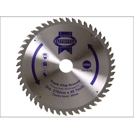 High-Quality Circular Saw Blades for Laminates and Aluminum – 216mm Diameter, 48 Teeth, 30mm Arbor, Suitable for Precise Cutting (1/3)