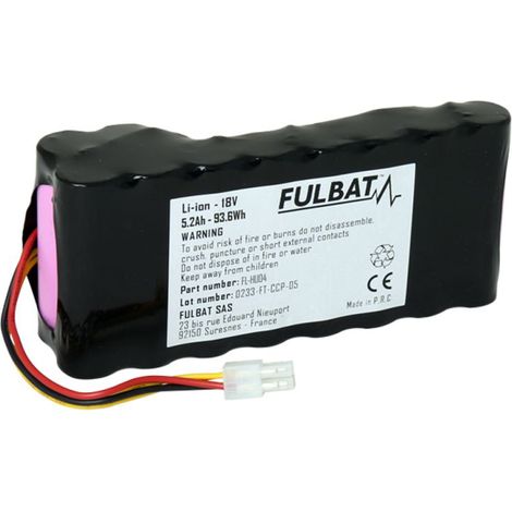 Batterie lithium 18 V 5,2 Ah Fulbat AL-HU04 pour robot tondeuse Husqvarna Automower