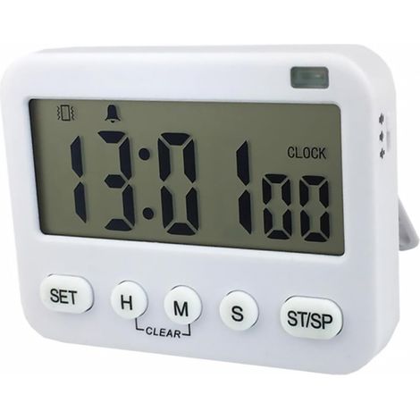 Ipetboom Minuteur Cuisine Silencieux Vibration, Grand Écran LED (1/5)