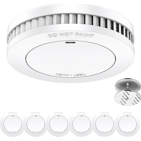 Détecteur de fumée avec Support magnétique, Blanc (1/4)