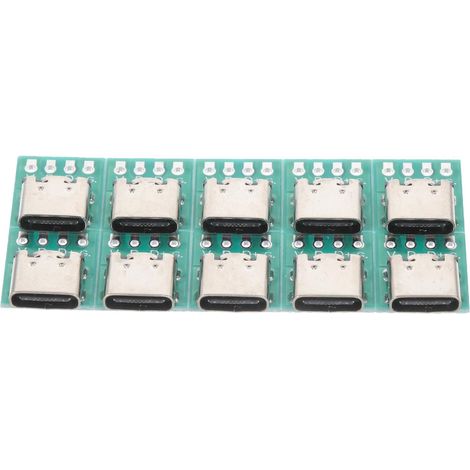 eur USB C Type C 3.1 Femelle à Souder, Lot de 10, PCB Alliage de Zinc, Montage Diy, Transmission Plus Fluide, Installation Simple (1/5)