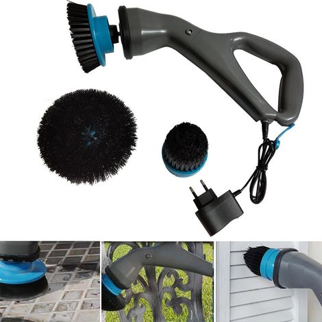 TrAdE Shop Traesio - Spazzolone Spazzola Rotante Cordless Ricaricabile Per Pulizia Di Ogni Superficie - (1/5)