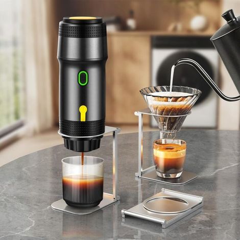 Support Café à Gouttes Portatif Pliable en Aluminium, Accessoire Manuel pour Filtre Espresso, Compatible avec ICARE Machine à Expresso Portable KF-JN-01 (1 Pièce)