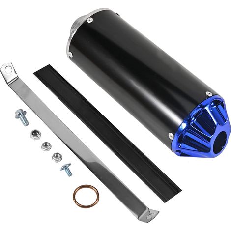 Silencieux d'échappement arrière universel pour moto - 28 mm - En acier inoxydable - Avec joint de serrage - Pour 50 cc, 70 cc, 90 cc, 110 cc, 125 cc, ATV, Dirt Pit, Quad Bike, Motocross (1/5)
