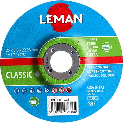 Disco de corte LEMAN CLASSIC 125 mm 125 mm (1/2)