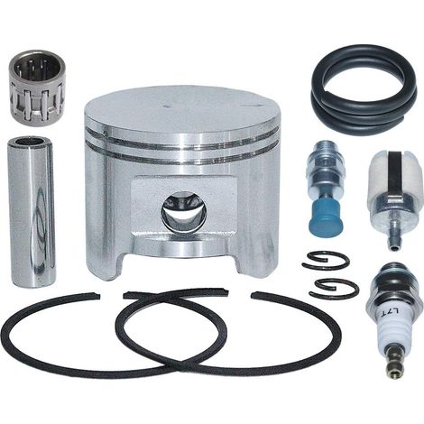 Kit anneau de piston 45mm, filtre à carburant, ligne, soupape de décompression pour tronçonneuse Husqvarna 350 353 537223402 (1/5)