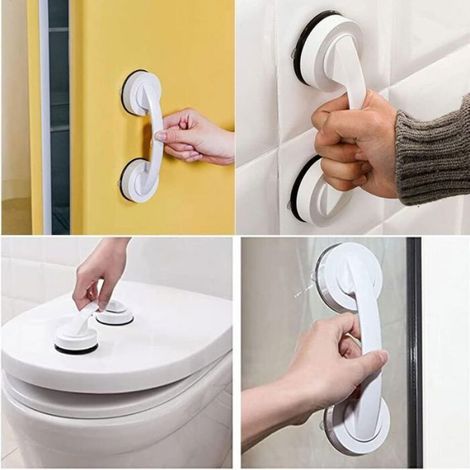 Poignée À Ventouse - PVC Et ABS - Pour Vitres De Salle De Bain - 2 Pièces (1/4)