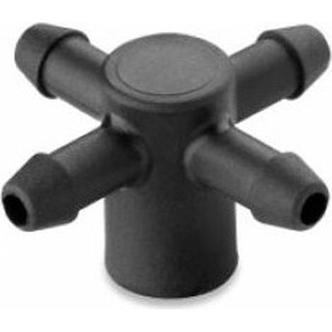 ADAPTADOR 4 SALIDAS PARA GOTEROS 500 UNIDADES  ADAPTADOR UTILIZADO EN INSTALACIONES DE RIEGO POR GOTEO MEDIDA 3MM PAQUETE CON 500 UNIDADES  OFERTA EXCLUSIVA