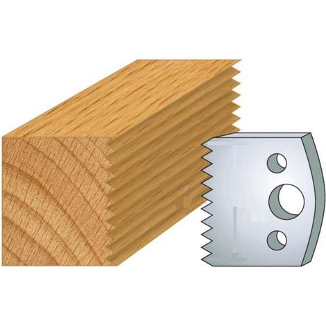 Leman – Jeu de 2 fers profilés acier réaffûtables – Hauteur 40 mm – Épaisseur 4 mm – Pour bois dur et teck (1/3)