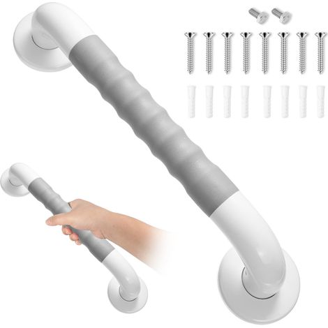 Barre d'appui pour salle de bain 40 cm Poignée de douche antidérapante Poignée de sécurité robuste Poignée auxiliaire pour personnes âgées (1/5)