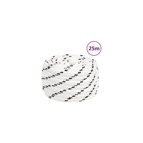 Corde de travail blanche, 20 mm, 25 m, polyester - Crezuo (1/4)