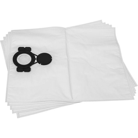 vhbw 5x Sacs compatible avec Milwaukee AS 250 ECP, AS 2-250 ELCP aspirateur - toison, volume de 25 l, 54cm x 41cm blanc (1/4)
