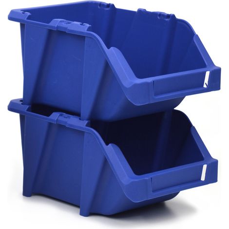 Pack 50 Gavetas Apilables y Encajables Azul 16.5x10.3x7.6cm Organización para piezas pequeñas
