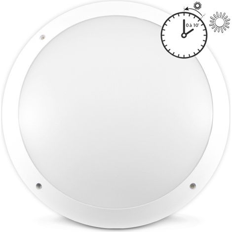 Plafonnier LED Ø300 18W 4500K Détecteur avec préavis d'extinction Miidex Lighting® (1/8)
